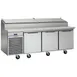 Traulsen TS090HT 90" 3-Section Refrigerated Pizza Prep Table w/ 3 Doors, (12) 1/3 Pans 1 image