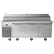 Traulsen TS090HT 90" 3-Section Refrigerated Pizza Prep Table w/ 3 Doors, (12) 1/3 Pans 2 image