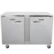 Traulsen UHT48-LR 48" 2-Section Undercounter Refrigerator w/ 2 Doors, 13.5 cu. ft. 2 image