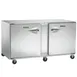 Traulsen UHT60-LR 60" 2-Door Undercounter Fridge, Stainless Steel Exterior, 16.7 cu. ft., Front Breathing 1 image