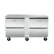 Traulsen UHT72-DD-SB 72" 4-Drawer Undercounter Refrigerator, Stainless Steel, 20.5 cu. ft., Front Breathing 1 image