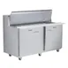 Traulsen UPT6012-LR-SB 60" 2-Door Sandwich and Salad Prep Table, 12 Pans, Stainless Steel 1 image