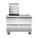 Traulsen UST6012-DD-SB 60" 2-Section Sandwich Salad Prep Table with 4 Drawers, 12 Pans, Stainless Steel 1 image