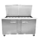 Traulsen UST6024-LR-SB 60" 2-Door Sandwich and Salad Prep Table, 24 Pans, Stainless Steel 1 image