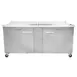 Traulsen UST7212-RR-SB 72" 2-Door Sandwich and Salad Prep Table, 12 Pans, Stainless Steel 1 image