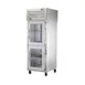 True STR1RPT-2HS-2HG 1-Section Pass-Thru Refrigerator w/ Front 2 Solid & Rear 2 Glass Half Doors, Stainless Steel 1 image