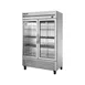 True T-49FG-FLX-HC~FGD01 54" 2-Section Reach-In Refrigerator Freezer Convertible w/ 2 Glass Doors, Bottom Mount 3 image