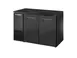 True TBB24-48-2S-Z1-BST-B-1 48" 2‑Sec Bar Cooler, Black, 76 Six‑Pack 12 oz Cans, R290, 1/5 HP USA 1 image