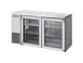 True TBB24-60-2G-Z1-SFT-S-1 60" RI Cooler, 2-Glass Swing Doors, SS Top/Ext, 22-26", Side-Mnt Cond 1 image