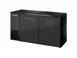 True TBB24-60-2S-Z1-BST-B-1 60" Two‑Section Back Bar Cooler, Black Steel, 4‑Shelf, 115V, USA Made 1 image