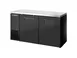True TBB24-60-2S-Z1-SFT-B-1 60" 2-Section Bar Cooler, Black Steel, 89 12-oz Cans, R290, 115V 1/4 HP 1 image