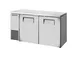 True TBB24-60-2S-Z1-SFT-S-1 60" 2D Solid Reach-In Bar Cooler, 4 Shelves, SS Swing, LED, 1/4 HP 115V 1 image