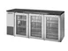 True TBB24-72-3G-Z1-BST-S-1 2‑Sec Bar Cooler, 72" W, 125 12‑oz Cans S/Blk Glass Doors Locks ¼HP 115V 1 image