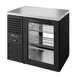 True TBR36-PTSZ1-L-B-G-G-1 36" Glass Swing Door Pass-Thru Single Zone Refrigerator 1 image