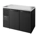 True TBR48-RISZ1-L-B-SS-1 48" Two Solid Swing Door Back Bar Refrigerator with LED Lighting 1 image