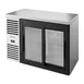 True TBR48-RISZ1-L-S-11-1 48" Stainless Steel Back Bar Refrigerator with 2 Sliding Glass Doors 1 image
