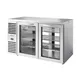 True TBR60-PTSZ1-L-S-GG-GG-1 60" 4 Glass Swing Door Pass-Thru Single Zone Refrigerator 1 image