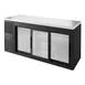 True TBR72-RISZ1-L-B-111-1 72" Back Bar Refrigerator with 3 Sliding Glass Doors & LED Lighting 1 image
