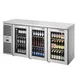True TBR72-RISZ1-L-S-GGG-1 72" 3 Glass Swing Door Back Bar Refrigerator with LED Lighting 1 image