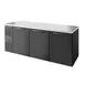 True TBR84-PTSZ1-L-B-GGG-GGG-1 84" 6 Glass Swing Door Pass-Thru Single Zone Refrigerator 1 image