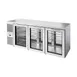 True TBR84-PTSZ1-L-S-GGG-GGG-1 84" Pass-Thru Refrigerated Back Bar Cooler w/ Glass Swing Door 1 image