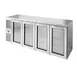 True TBR92-RISZ1-L-S-GGGG-1 Stainless Steel 92" 4 Glass Door Back Bar Refrigerator with LED 1 image