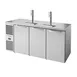True TDR72-RISZ1-L-S-SSS-1 72" Three Section Solid Door Stainless Steel Draft Beer Cooler 1 image