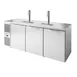 True TDR84-PTSZ1-L-S-SSS-SSS-1 84" Three Section Stainless Steel Pass-Thru Draft Beer Cooler 1 image