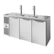 True TDR84-RISZ1-L-S-SSS-1 84" Three Section Stainless Steel Solid Door Draft Beer Cooler 1 image