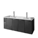 True TDR92-RI 96" Four Section Black Draft Beer Cooler, LED Lighting, 120 Volts 1 image