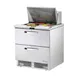 True TFP-32-12M-D-2-HC~SPEC3 32" Mega Top Sandwich/Salad Prep Table w/ 2 Drawers, 12 Pans 1 image