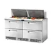 True TFP-64-24M-D-4-HC~SPEC3 64" Mega Top Sandwich/Salad Prep Table w/ 4 Drawers, 24 Pans 1 image