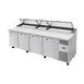 True TPP-AT-119-HC~SPEC3 119" 4 Doors Refrigerated Pizza Prep Table, (15) 1/3 Pans 1 image