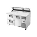 True TPP-AT-60D-2-HC~SPEC3 60" Refrigerated Pizza Prep Table w/ 1 Door & 2 Drawers, (8) 1/3 Panse 1 image