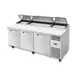 True TPP-AT2-93-HC~SPEC3 93" Refrigerated Pizza Prep Table w/ 3 Doors, (12) 1/3 Pans 1 image