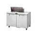True TSSU-48-08-HC~SPEC3 48" Two Section Sandwich / Salad Prep Table w/ 2 Doors, 8 Pans 1 image
