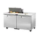 True TSSU-60-08-HC~SPEC3 60" Two Section Sandwich / Salad Prep Table w/ 2 Doors, 8 Pans 1 image
