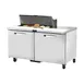 True TSSU-60-10-HC~SPEC3 60" Two Section Sandwich / Salad Prep Table w/ 2 Doors, 10 Pans 1 image