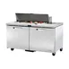 True TSSU-60-12-HC~SPEC3 60" Two Section Sandwich / Salad Prep Table w/ 2 Doors, 12 Pans 1 image