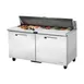 True TSSU-60-16-HC~SPEC3 60" Two Section Sandwich / Salad Prep Table w/ 2 Doors, 16 Pans 1 image