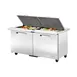 True TSSU-60-24M-B-DS-ST-HC~SPEC3 60" Mega Top Sandwich/Salad Prep Table w/ 2 Doors, 24 Pans 1 image
