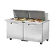True TSSU-60-24M-B-ST-HC~SPEC3 60" Mega Top Sandwich/Salad Prep Table w/ 2 Doors, 24 Pans 1 image