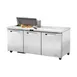 True TSSU-72-08-HC~SPEC3 72" Three Section Sandwich / Salad Prep Table w/ 3 Doors, 8 Pans 1 image