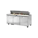 True TSSU-72-18-HC~SPEC3 72" Three Section Sandwich / Salad Prep Table w/ 3 Doors, 18 Pans 1 image