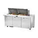 True TSSU-72-24M-B-ST-HC~SPEC3 72" Mega Top Sandwich/Salad Prep Table w/ 3 Doors, 24 Pans 1 image