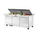 True TSSU-72-30M-B-DS-ST-HC~SPEC3 72" Mega Top Sandwich/Salad Prep Table w/ 3 Doors, 30 Pans 1 image