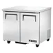 True TUC-36-HC 36" 2-Section Undercounter Refrigerator w/ 2 Solid Doors 1 image