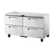 True TUC-60D-4-HC~SPEC3 60" 2-Section Undercounter Refrigerator w/ Heavy-Duty 4 Drawers 1 image