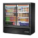 True TVM-48SL-48-HC~VM01 46" 2-Section Swing Glass Door Slim Line Visual Merchandiser 1 image