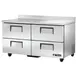 True TWT-60D-4-HC 60" 2-Section Worktop Refrigerator w/ 4 Drawers, Rear Mounted 1 image